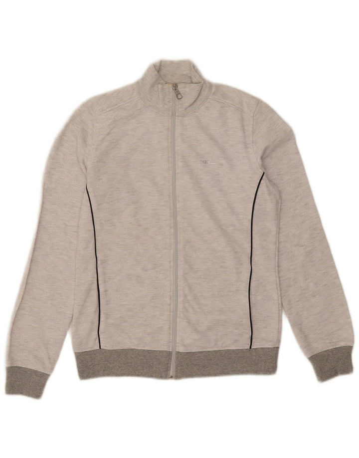 Champion Womens Heritage Fit Top Jacket UK 14 Medium Grey Flecked
