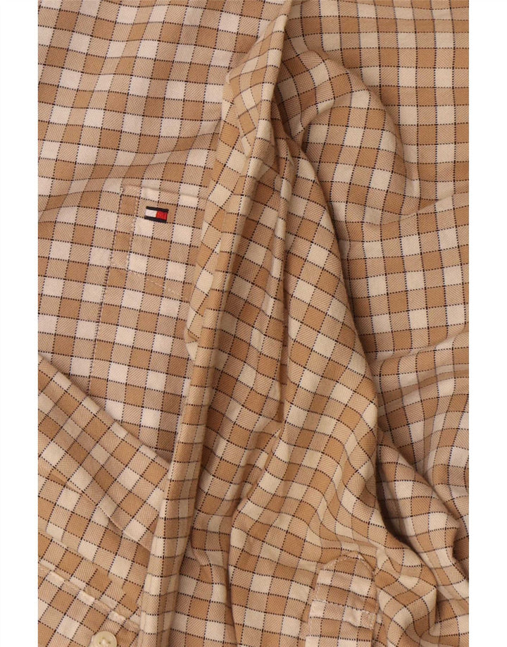 Ανδρικό πουκάμισο Tommy Hilfiger 2XL Beige Check Cotton