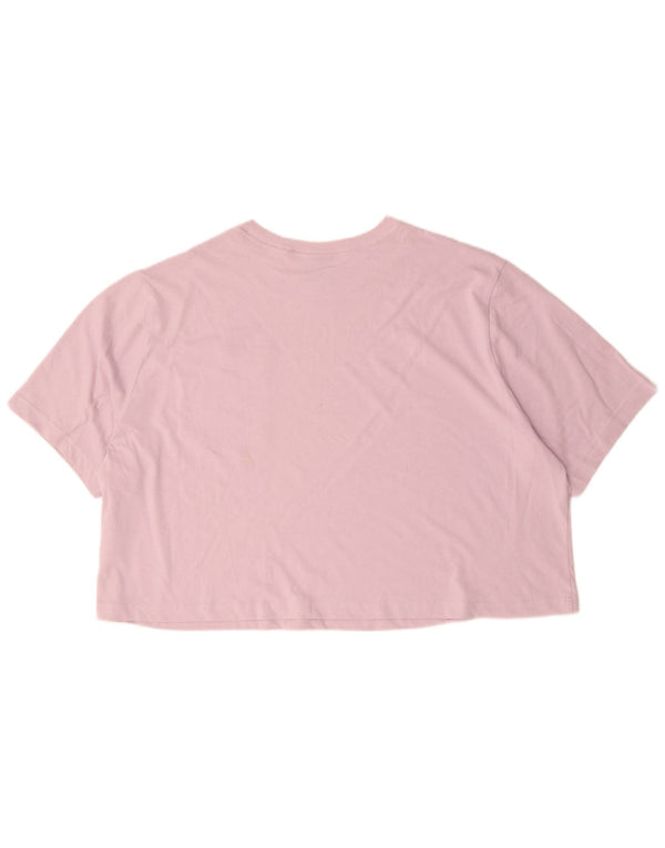 Γυναικείο μπλουζάκι Nike Swoosh Crop Oversized Top 22 3XL Ροζ βαμβακερό
