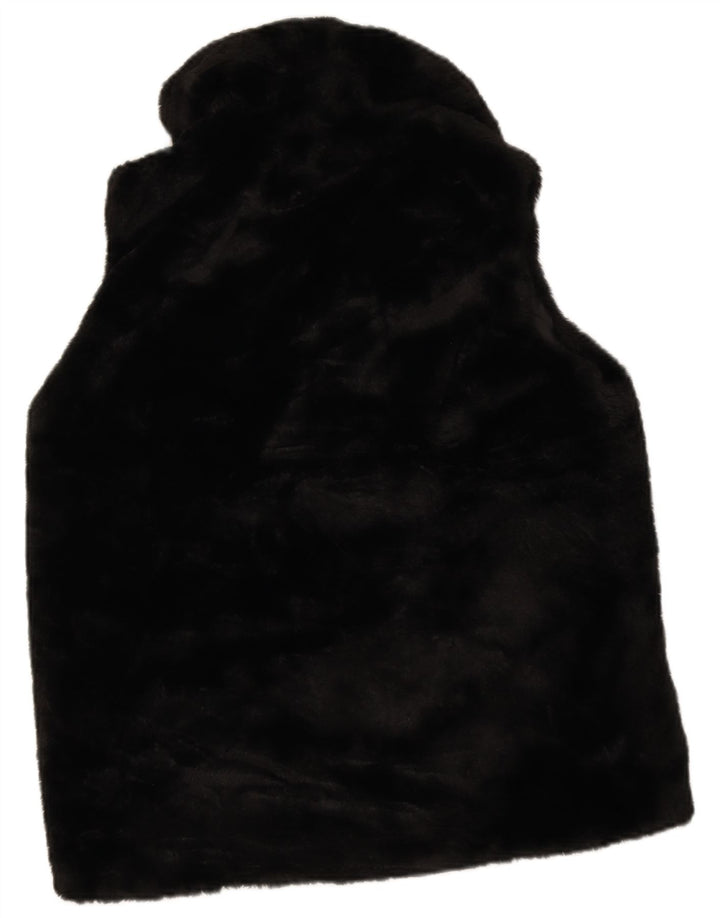 M&Co Γυναικεία Faux Fur Gilet UK 12 Medium Black Polyester