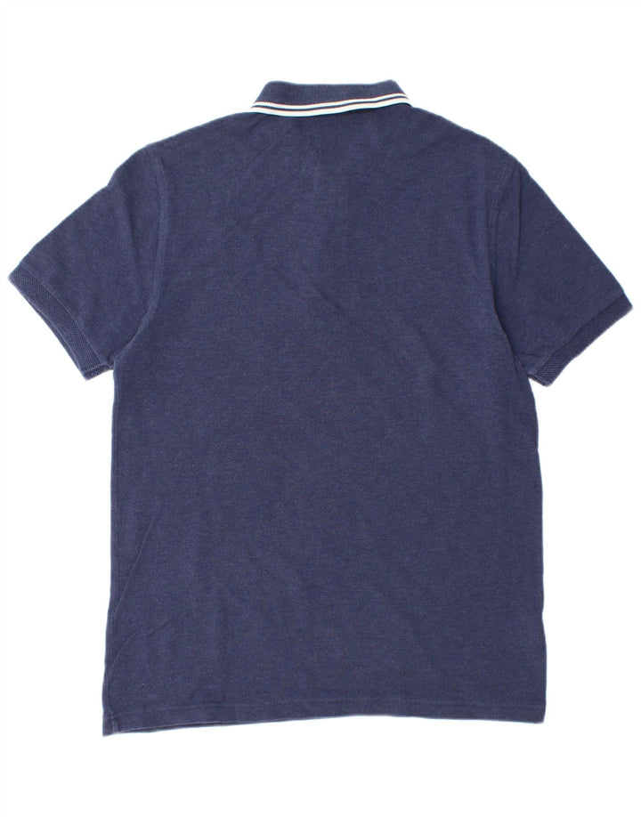 FRED PERRY Ανδρικό πουκάμισο πόλο μεσαίου μπλε βαμβακερό