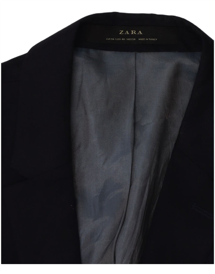 Zara Ανδρικό μπλέιζερ με 2 κουμπιά μπουφάν EU 50 Medium Navy Blue