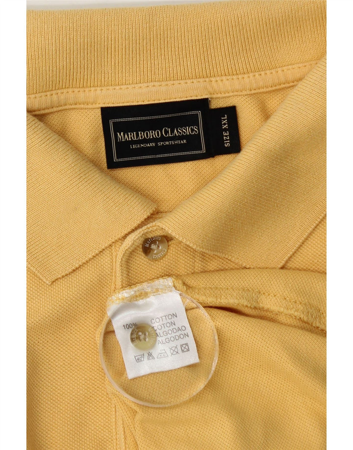 Ανδρικό πουκάμισο πόλο Marlboro Classics 2XL κίτρινο βαμβακερό