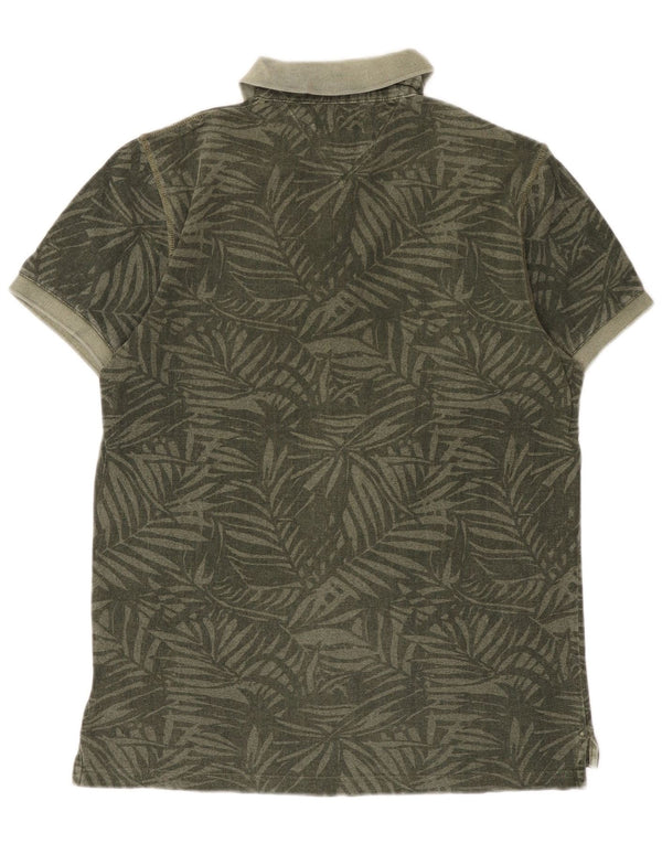 Tommy Hilfiger Ανδρικό Ένδυμα Βαμμένο Slim Fit Πόλο Μπλουζάκι Medium Khaki Floral