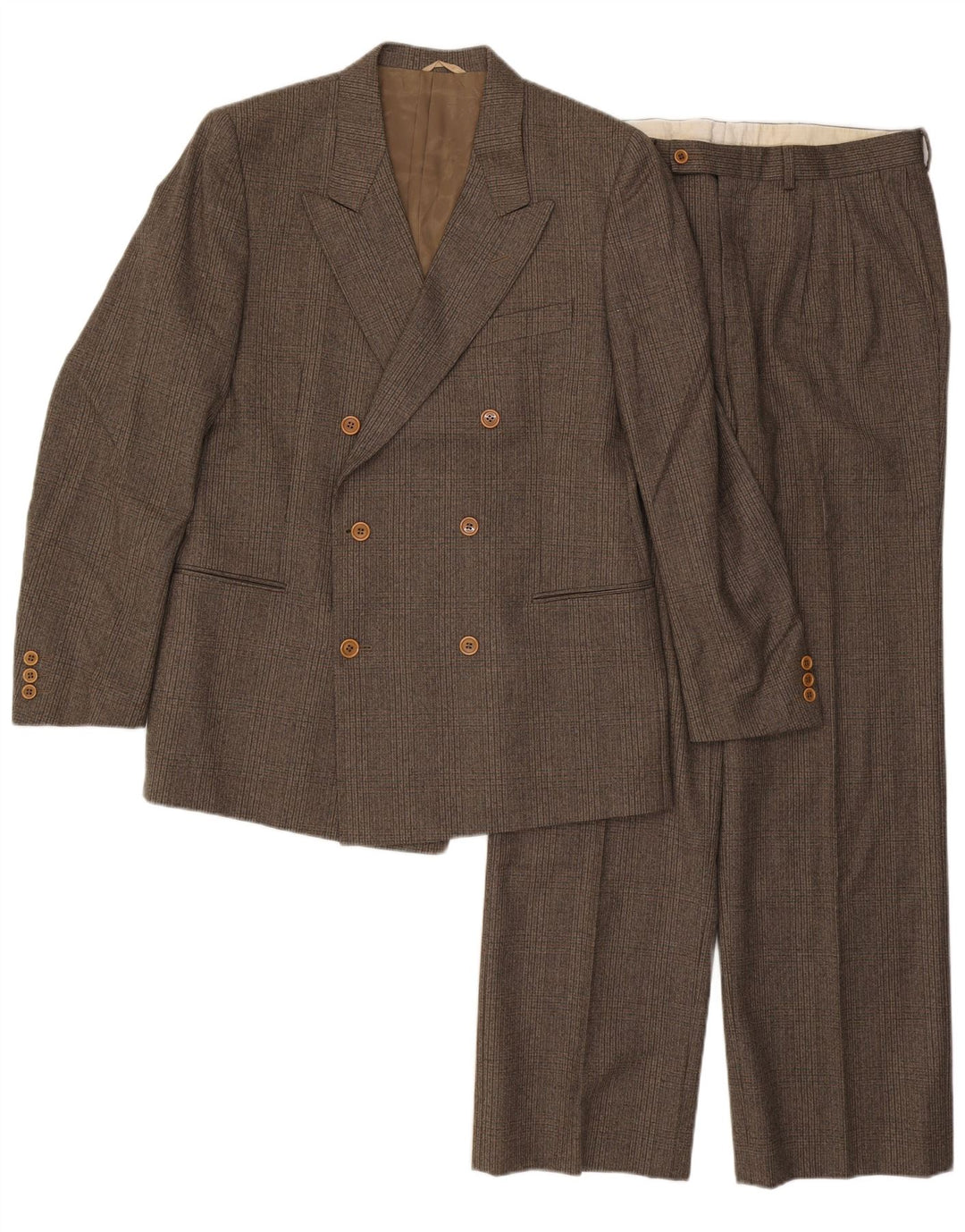 Vintage ανδρική φόρμα 2 τεμαχίων IT 50 Large W32 L32 Καφέ μαλλί