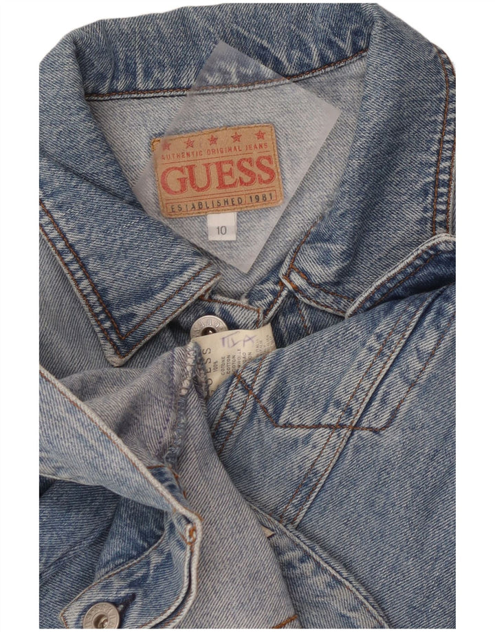 Τζιν μπουφάν Guess Boys 9-10 Years Blue Cotton