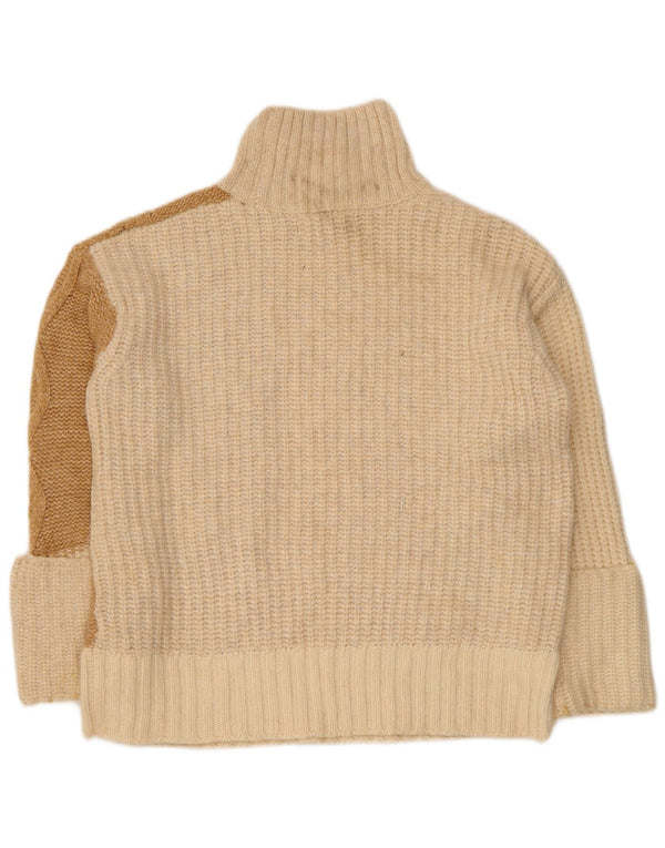 Marks & Spencer Γυναικείο πουλόβερ με λαιμό χελώνα UK 10 Small Off White
