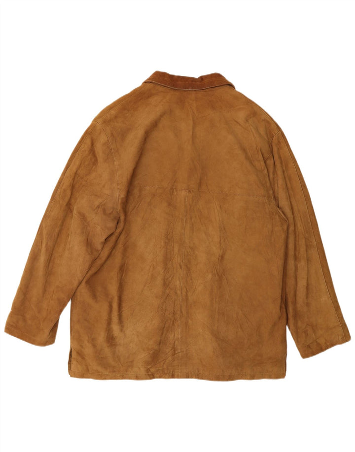 VINTAGE Γυναικείο Μπουφάν με 3 κουμπιά Suede Blazer UK 10 Small Beige