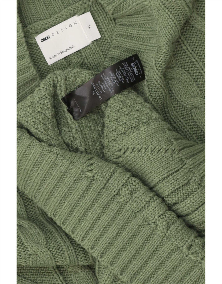 Ανδρικό πουλόβερ Asos Crew Neck Jumper XL Πράσινο Ακρυλικό