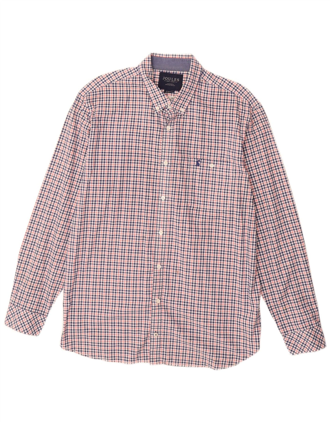 Ανδρικό πουκάμισο JOULES Classic Fit Flannel XL Πολύχρωμο βαμβακερό Gingham