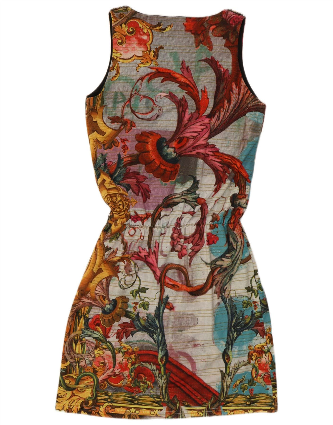Desigual Γυναικείο Αμάνικο Βασικό Φόρεμα UK 10 Small πολύχρωμο Floral