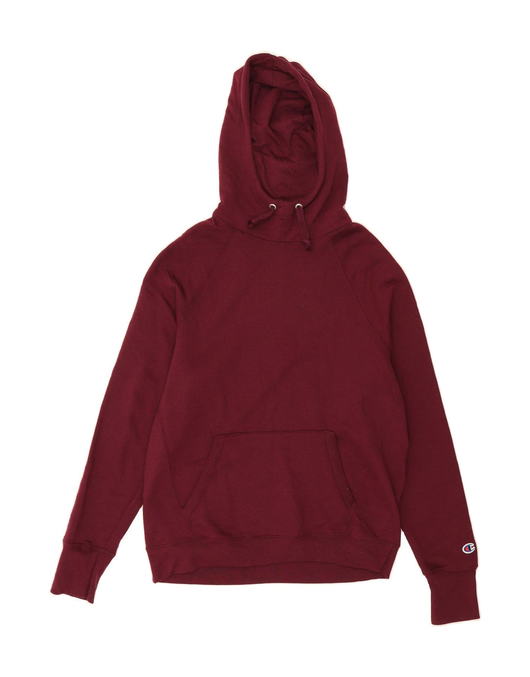 CHAMPION Womens Hoodie Jumper UK 14 Medium Maroon Polyester Vintage Champion and Second-Hand Champion from Messina Hembry 