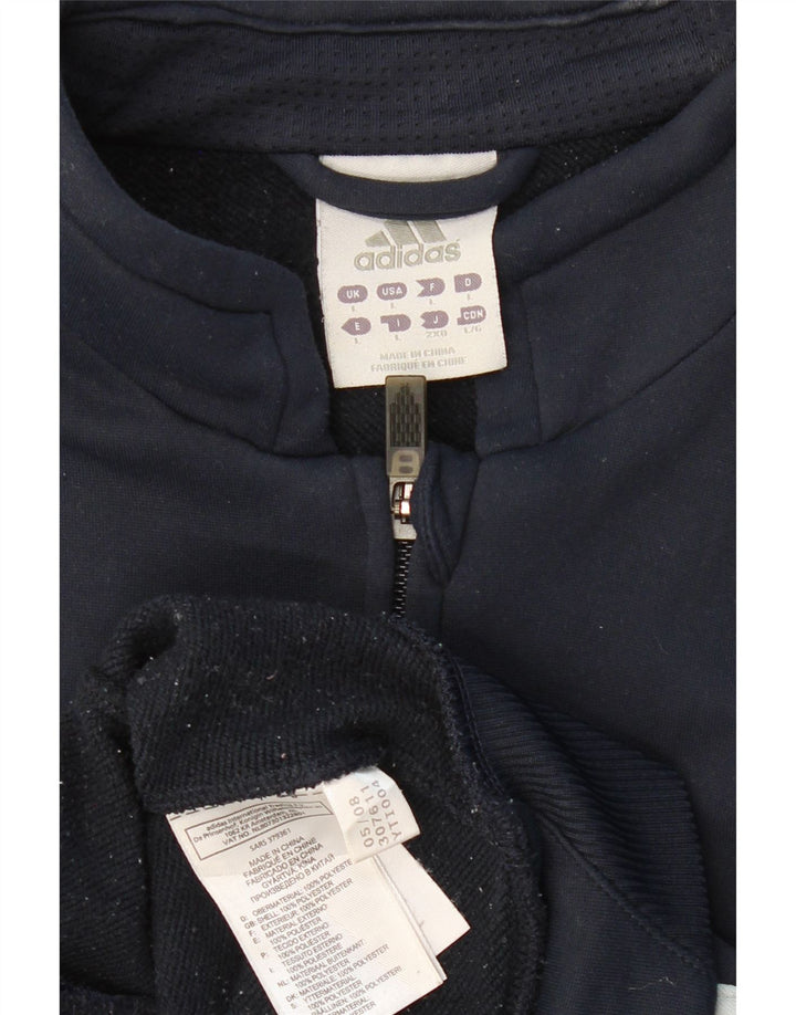 Ανδρική φόρμα ADIDAS Top Jacket Large Navy Blue Colourblock Polyester