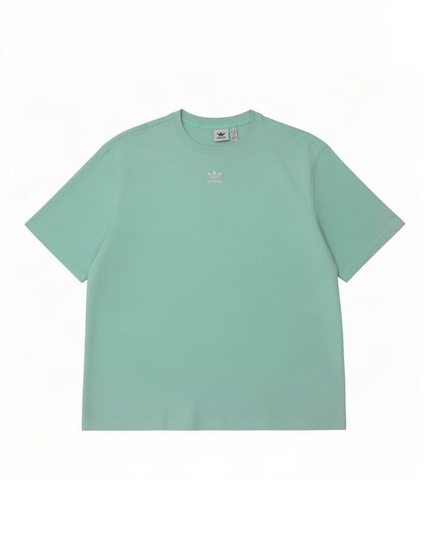 Adidas Γυναικείο T-Shirt Top UK 12/14 μεσαίο τιρκουάζ βαμβάκι