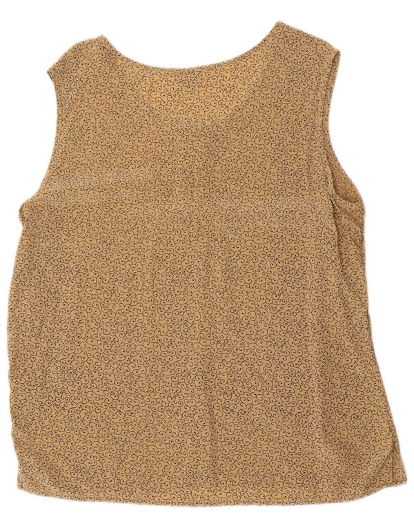 Andrea Mare Γυναικεία Αμάνικη Μπλούζα Τοπ UK 16 Large Beige Paisley