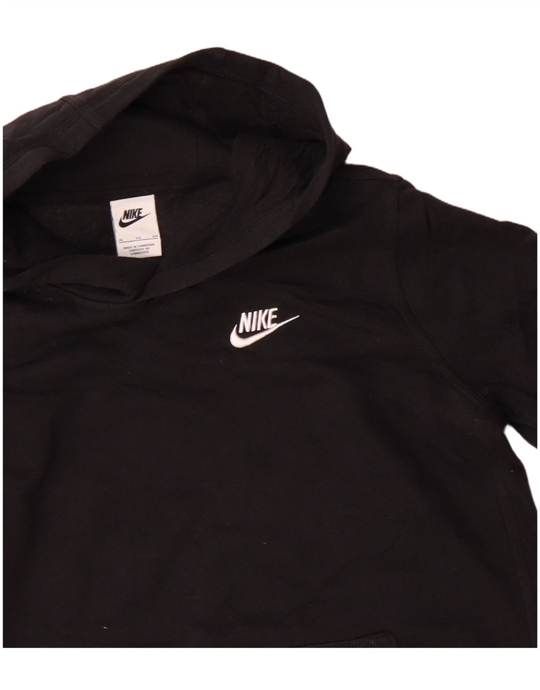 NIKE Boys Hoodie Jumper 13-14 Years XL Μαύρο βαμβακερό
