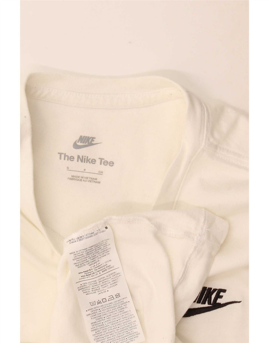 Ανδρικό μπλουζάκι Nike, μικρό, βαμβακερό σε λευκό χρώμα