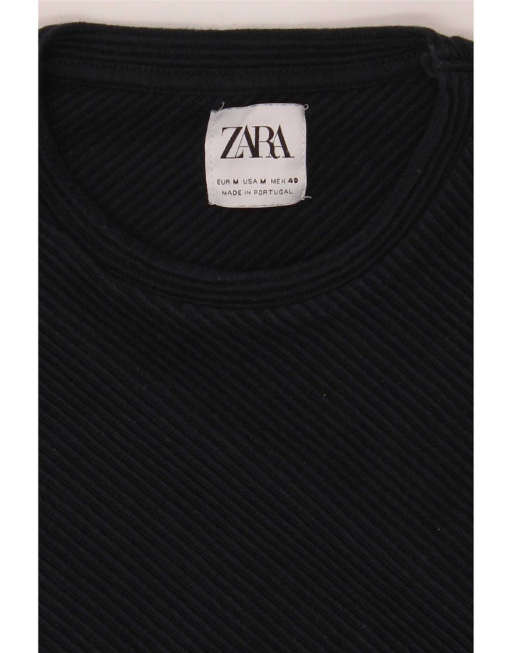 Ανδρικό τοπ Zara με μακρυμάνικο μεσαίο μπλε ναυτικό