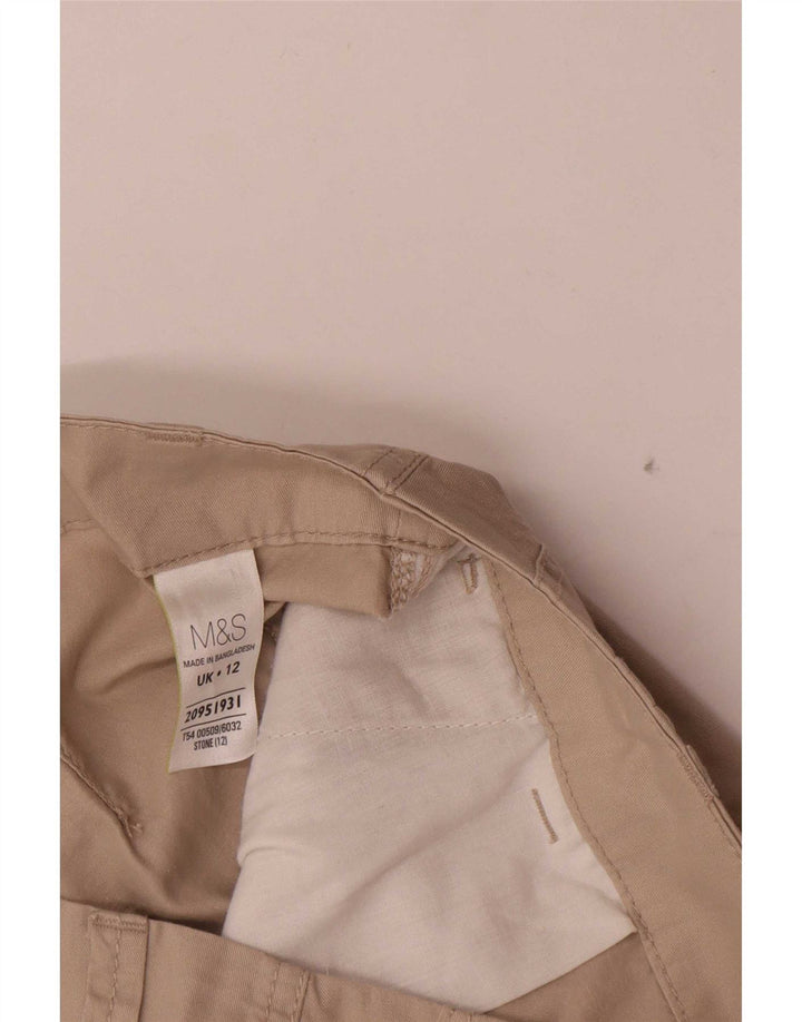 Marks & Spencer Γυναικεία βερμούδα UK 12 Medium W32 Μπεζ βαμβακερό