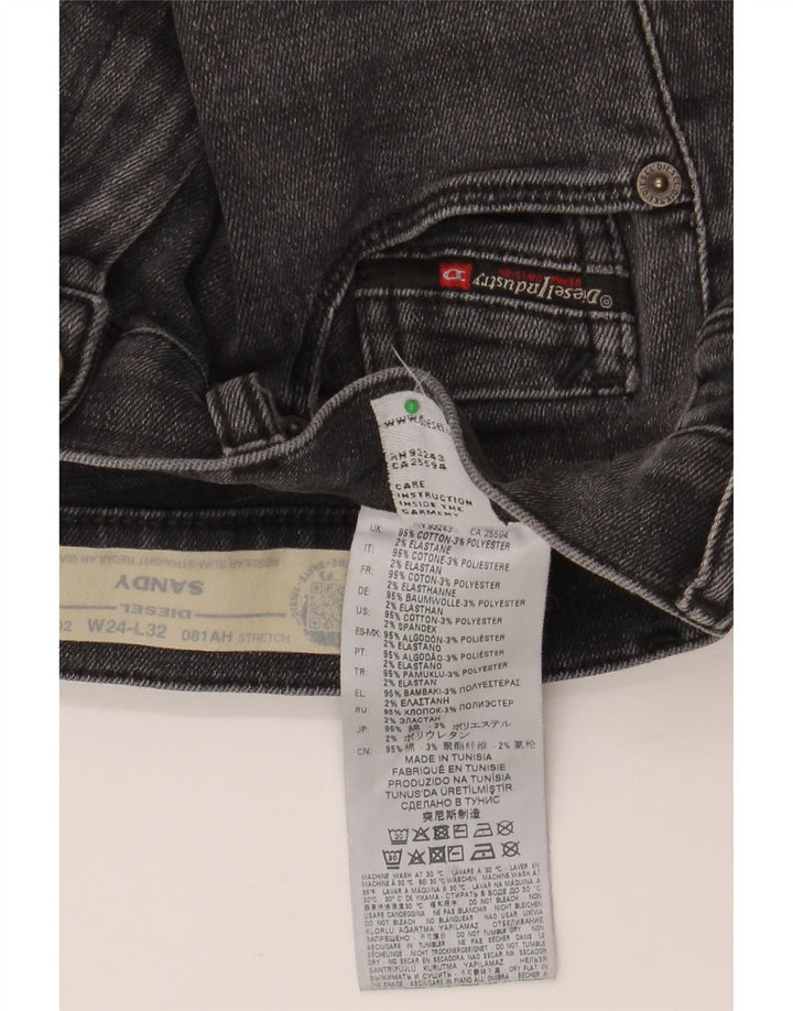 DIESEL Γυναικείο αμμώδες κανονικό ίσιο τζιν W24 L32 Γκρι βαμβακερό