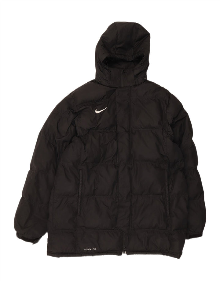 Ανδρικό μπουφάν Nike Storm-Fit με κουκούλα UK 40 μεγάλο μαύρο πολυεστέρα