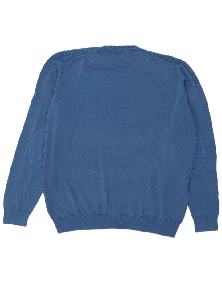 Ανδρικό πουλόβερ Marlboro Classics Crew Neck Jumper 3XL Μπλε βαμβακερό
