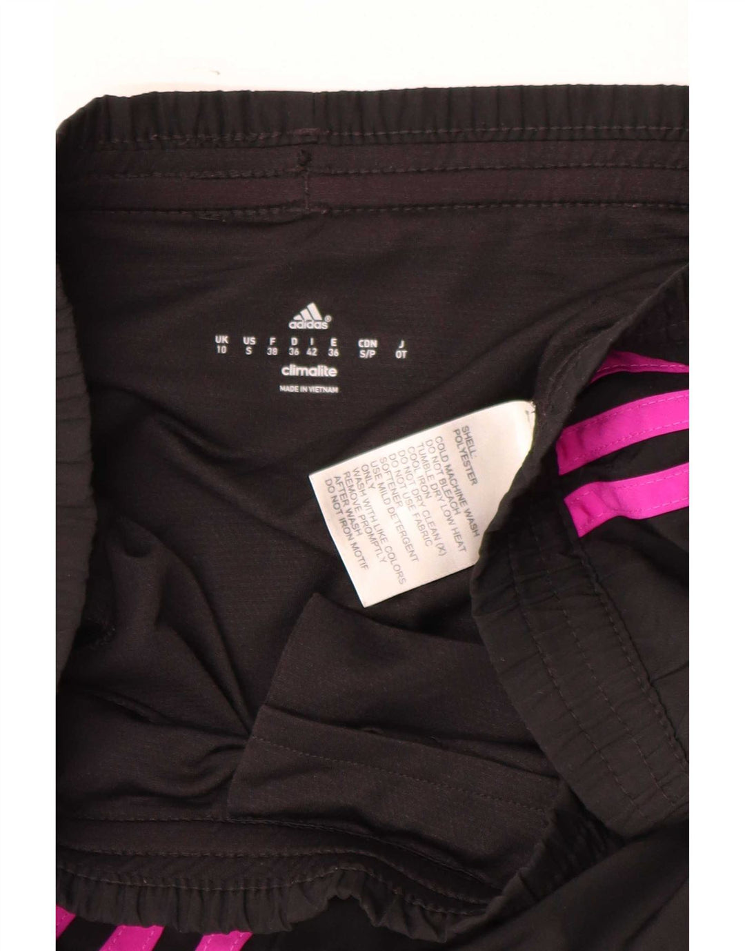 Γυναικείο αθλητικό σορτς Adidas Climalite UK 10 Small μαύρο πολυεστέρα