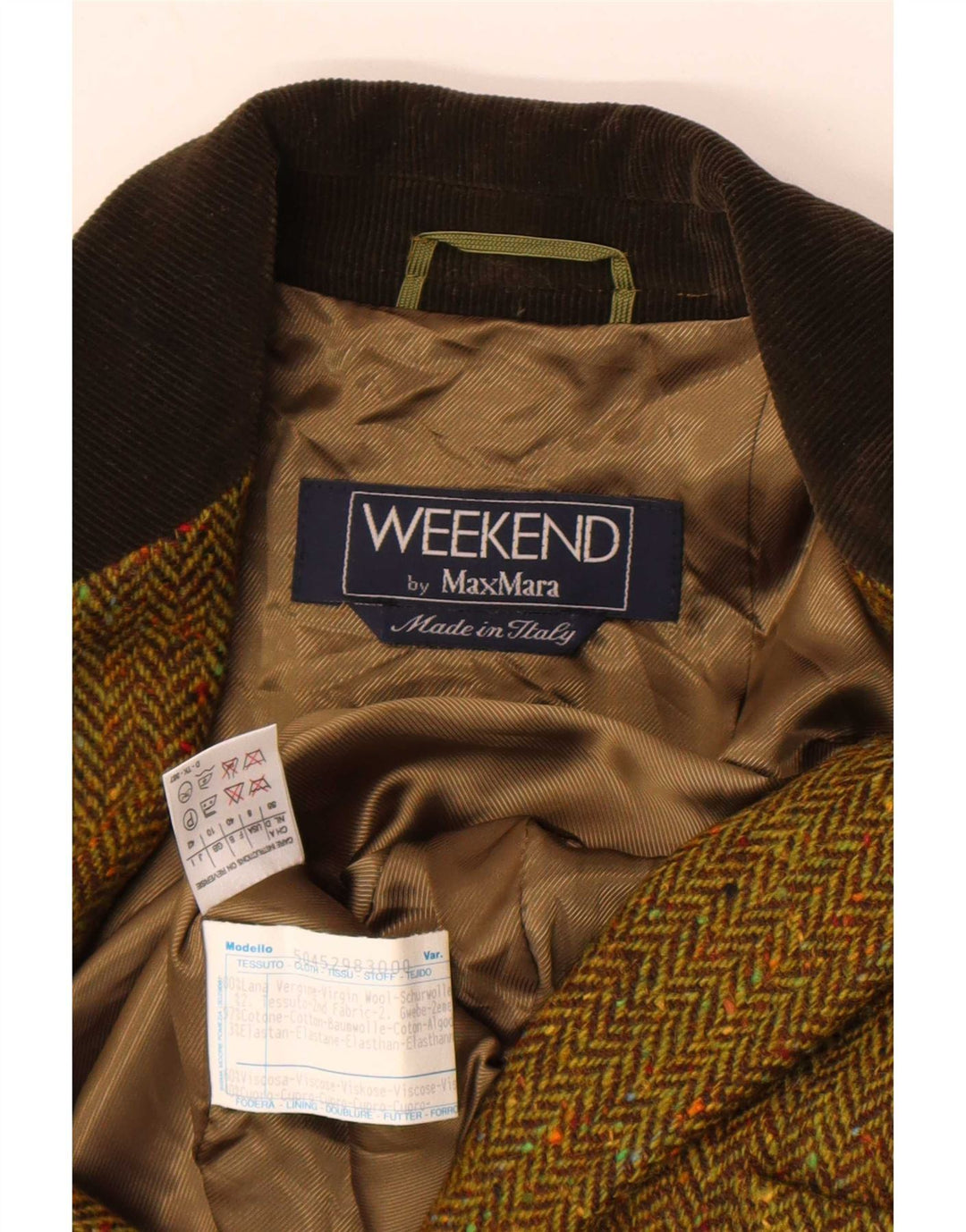 Max Mara Γυναικείο μπουφάν blazer UK 10 Small Khaki Ψαροκόκαλο