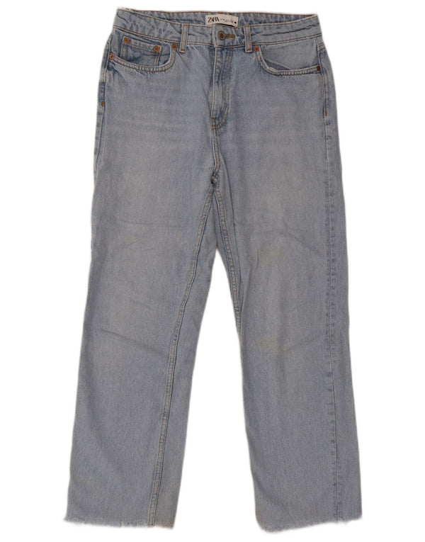 Zara Γυναικείο Cropped Jeans EU 38 Small W28 L25 Blue Cotton