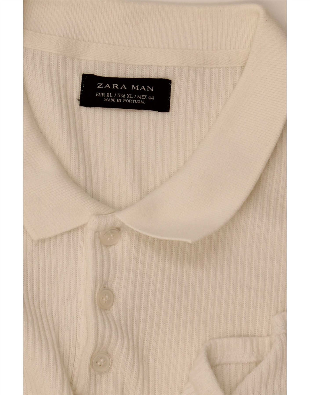 Zara Ανδρικό πουκάμισο Polo XL Λευκό