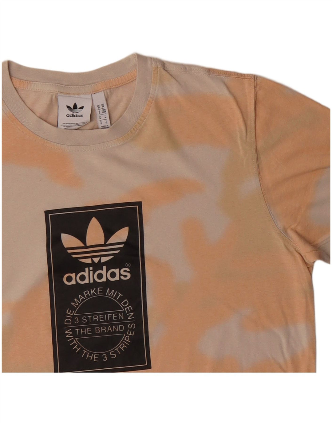 Ανδρικό γραφικό T-shirt Adidas Top Medium Orange Tie Dye Cotton