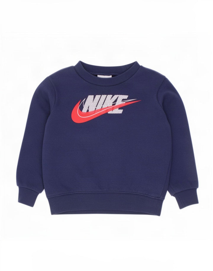 Γραφικό φούτερ Nike Boys Jumper 2-3 ετών Navy Blue Cotton