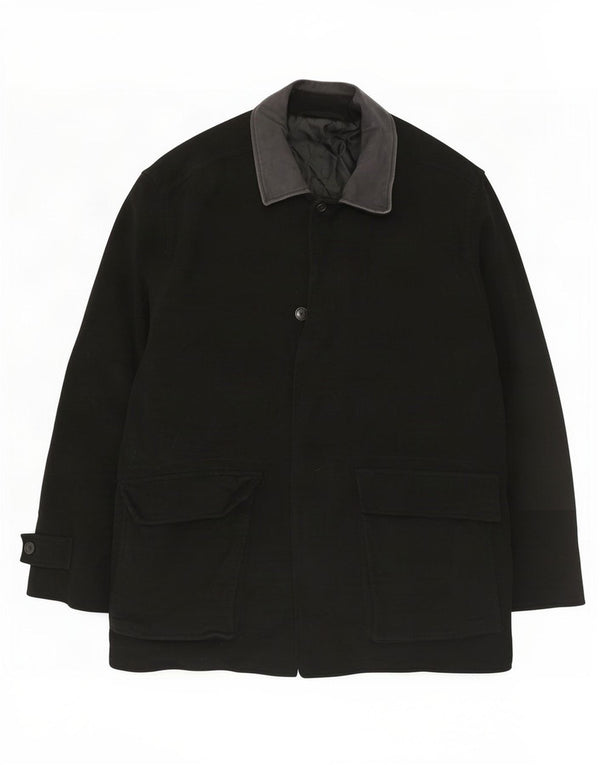 Ανδρικό πανωφόρι Marks & Spencer UK 44 2XL Μαύρο βαμβακερό