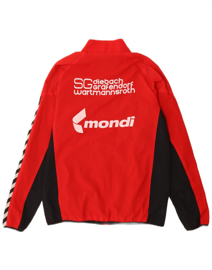 Ανδρική φόρμα Hummel Graphic Top Jacket μεσαίο κόκκινο χρώμα, πολυεστέρας