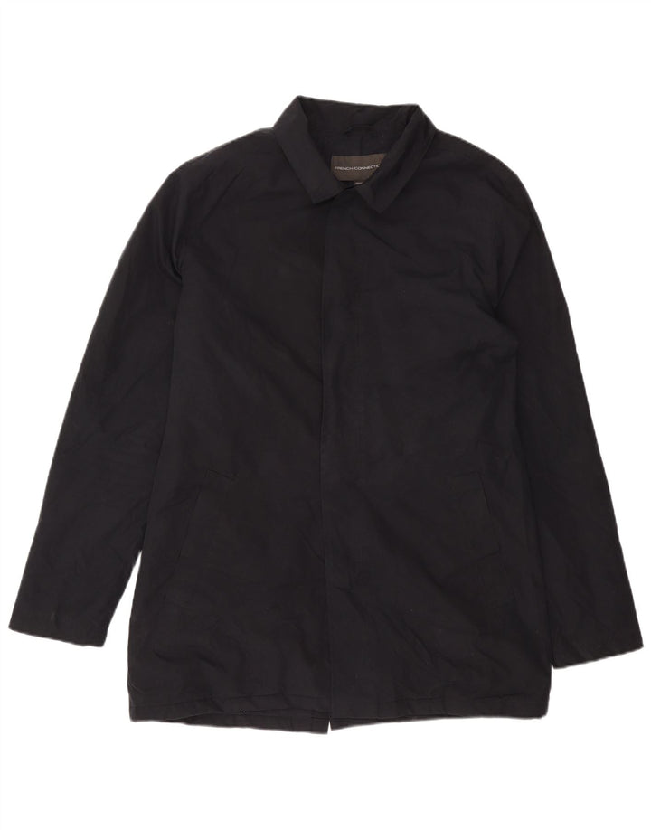 Ανδρικό παλτό French Connection UK 40 Large Navy Blue Polyester