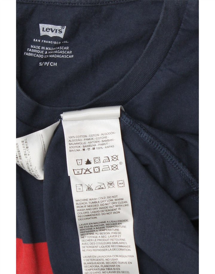 Ανδρικό γραφικό μπλουζάκι Levi's Small Navy Blue από βαμβάκι