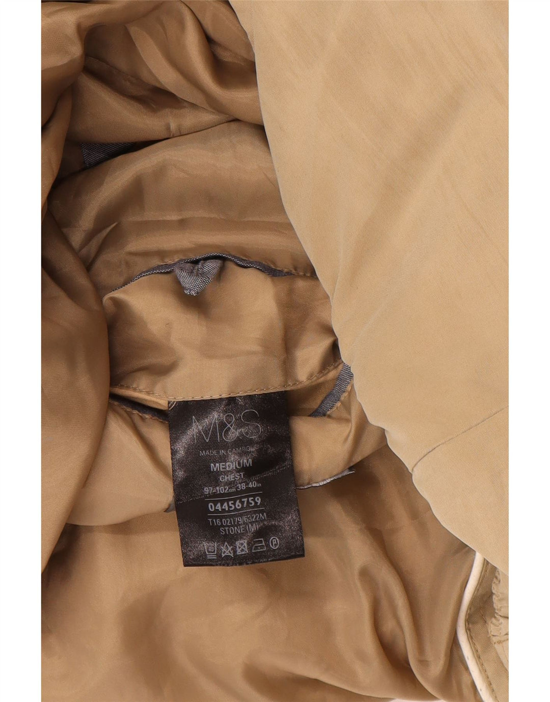 Ανδρικό μπουφάν Marks & Spencer UK 38 Medium Beige Polyamide