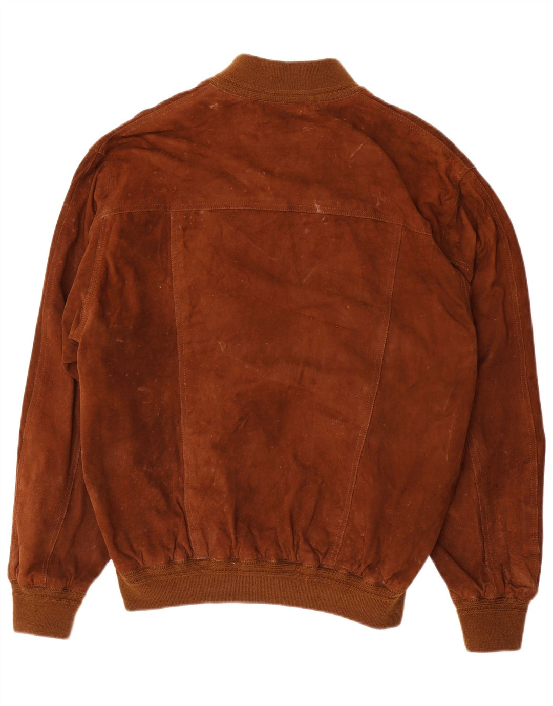 Vintage Ανδρικό Suede Bomber Jacket IT 56 3XL Καφέ Δερμάτινο