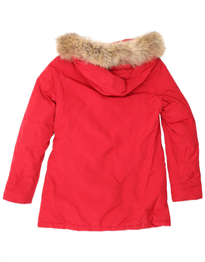 Woolrich Girls Hooded Windbreaker Coat 13-14 Years Red