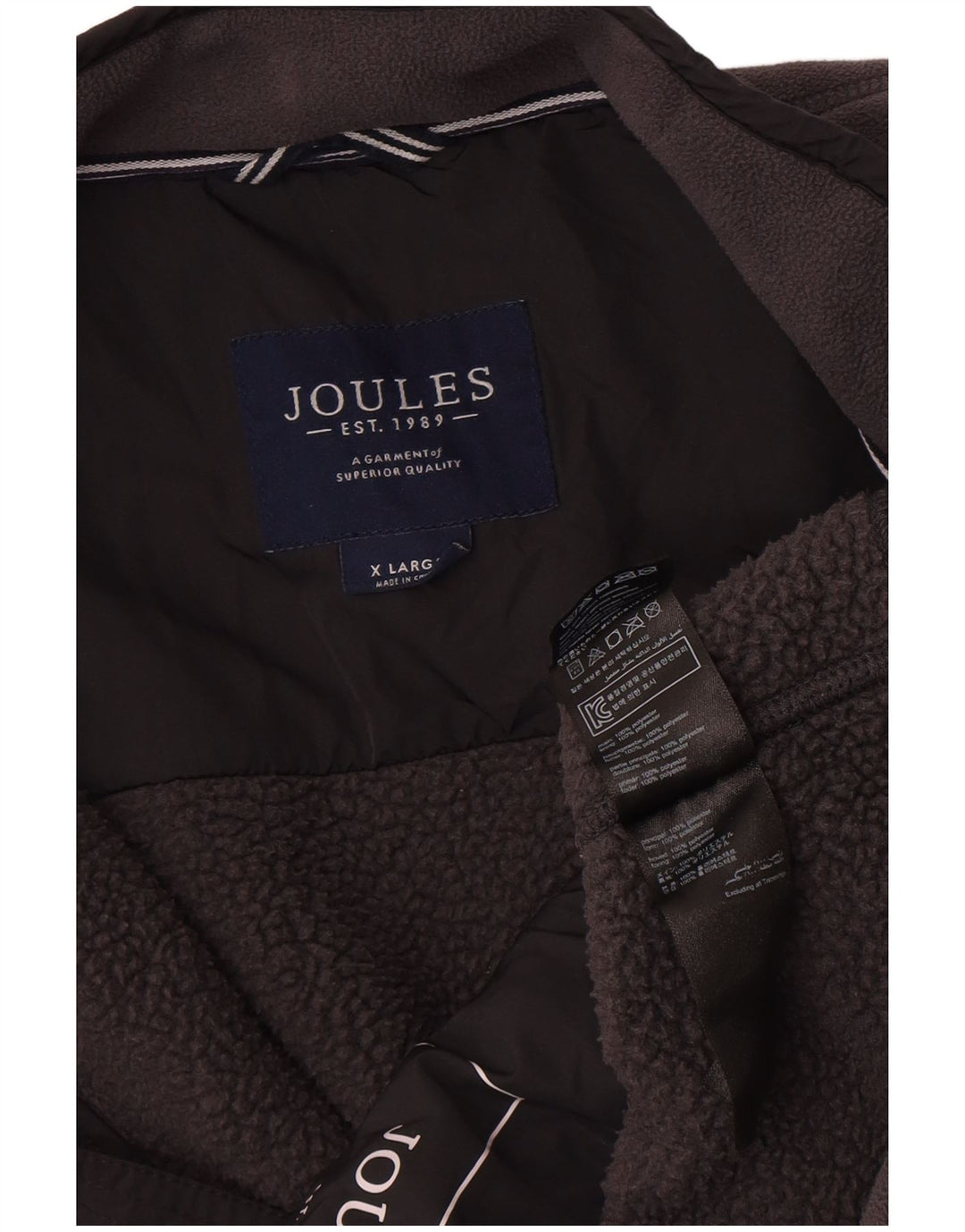 Joules Ανδρικό Fleece Jacket UK 42 XL Γκρι Colorblock Πολυεστέρας