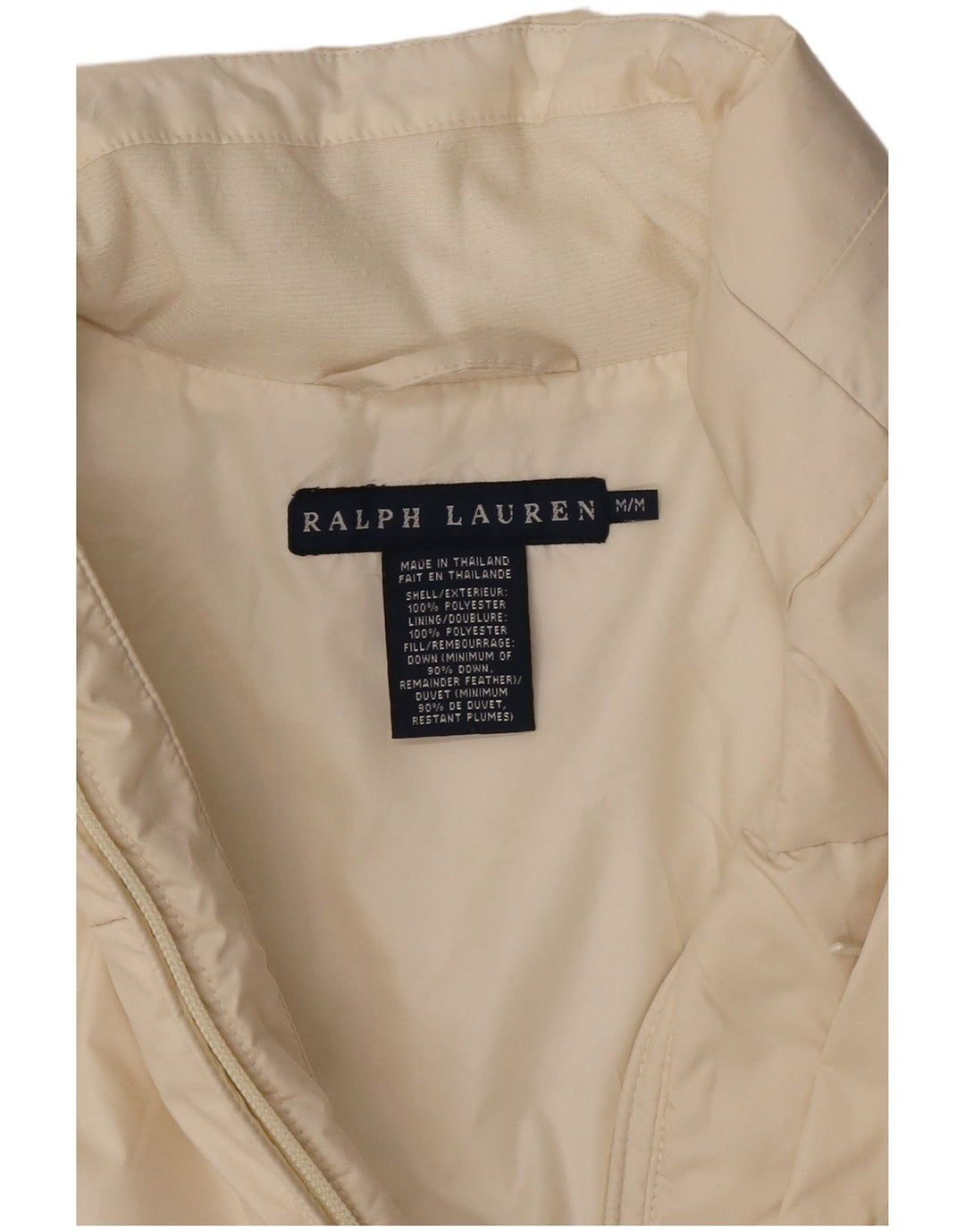 Γυναικείο μπουφάν Ralph Lauren Crop padded UK 14 Medium Off White Polyester