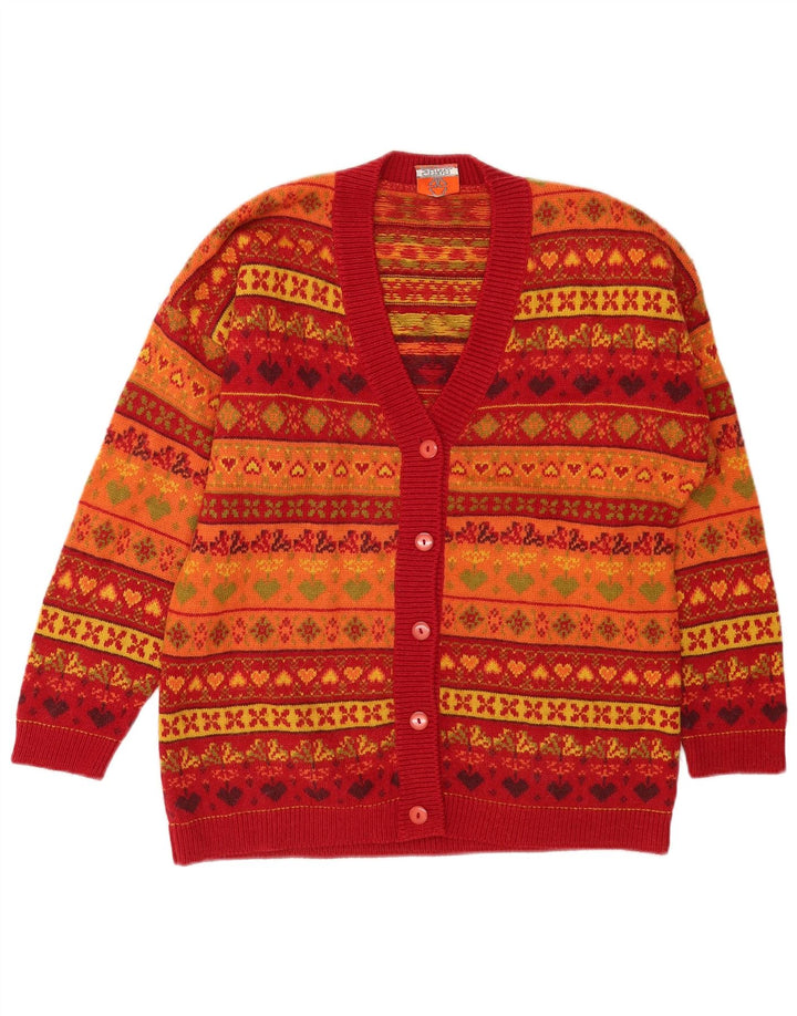 Stefanel Γυναικεία ζακέτα πουλόβερ UK 16 Large πολύχρωμα Fair Isle