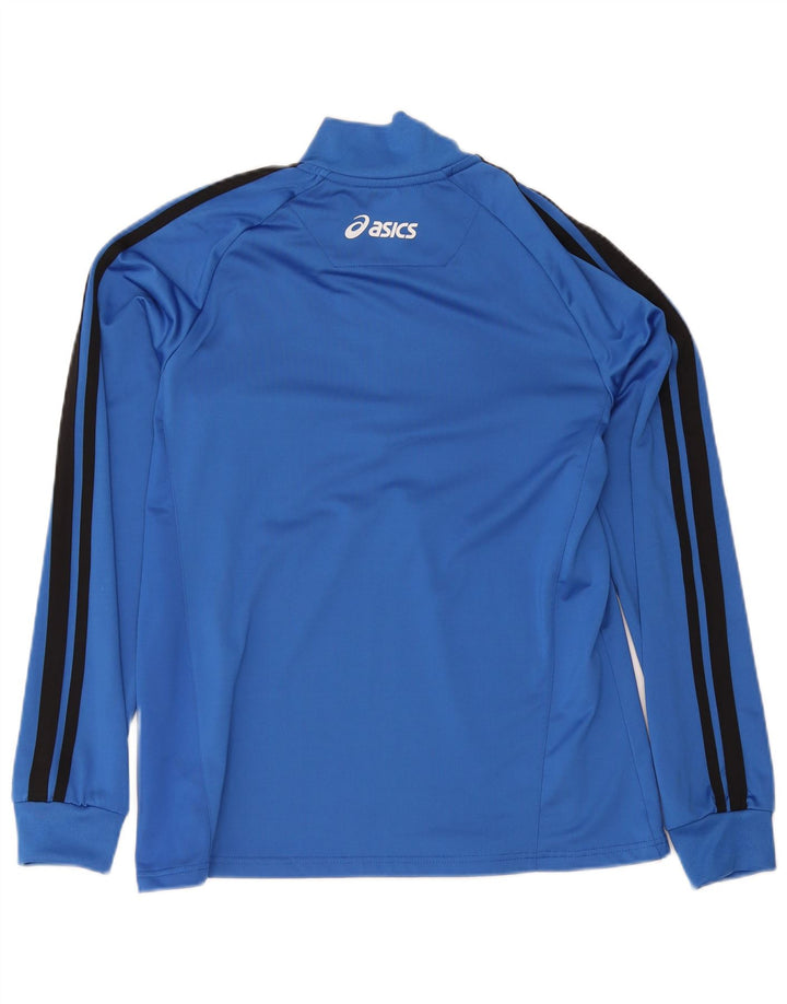 Ανδρική φόρμα πουλόβερ με φερμουάρ Asics Top XL Blue Colourblock Polyester