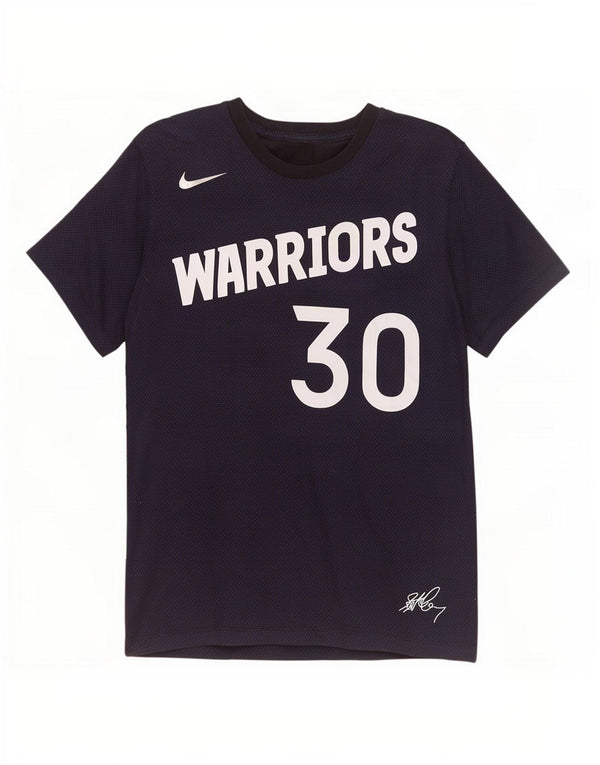 Nike Mens Warriors Graphic T-Shirt Top Small Navy Blue Spotted Cotton