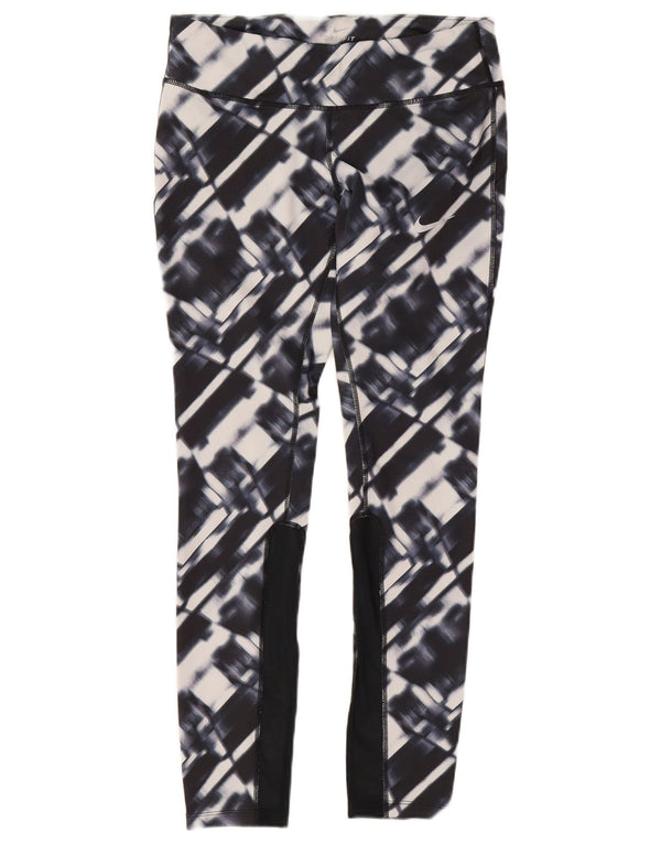 Γυναικεία κολάν Nike Dri Fit UK 12 Medium Navy Blue Geometric Polyester
