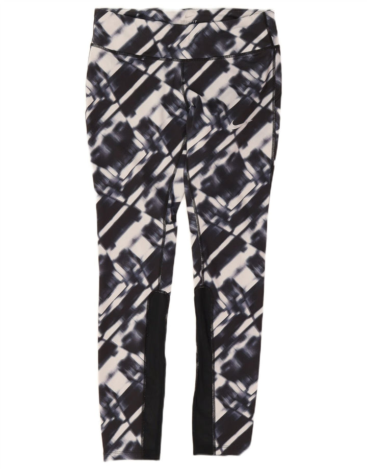 Γυναικεία κολάν Nike Dri Fit UK 12 Medium Navy Blue Geometric Polyester