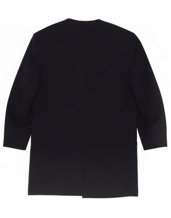 Marella Γυναικείο Longline Open Blazer Jacket UK 12 Medium Navy Blue New Wool