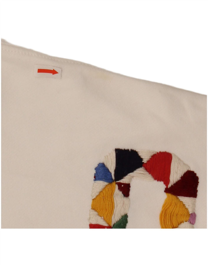 POLO RALPH LAUREN Γυναικεία φούτερ Crop Jumper UK 16 Large White