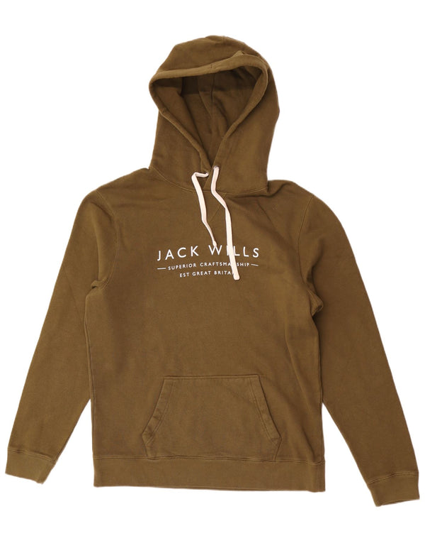 Jack Wills Ανδρικό γραφικό με κουκούλα, μεγάλο βαμβακερό χακί