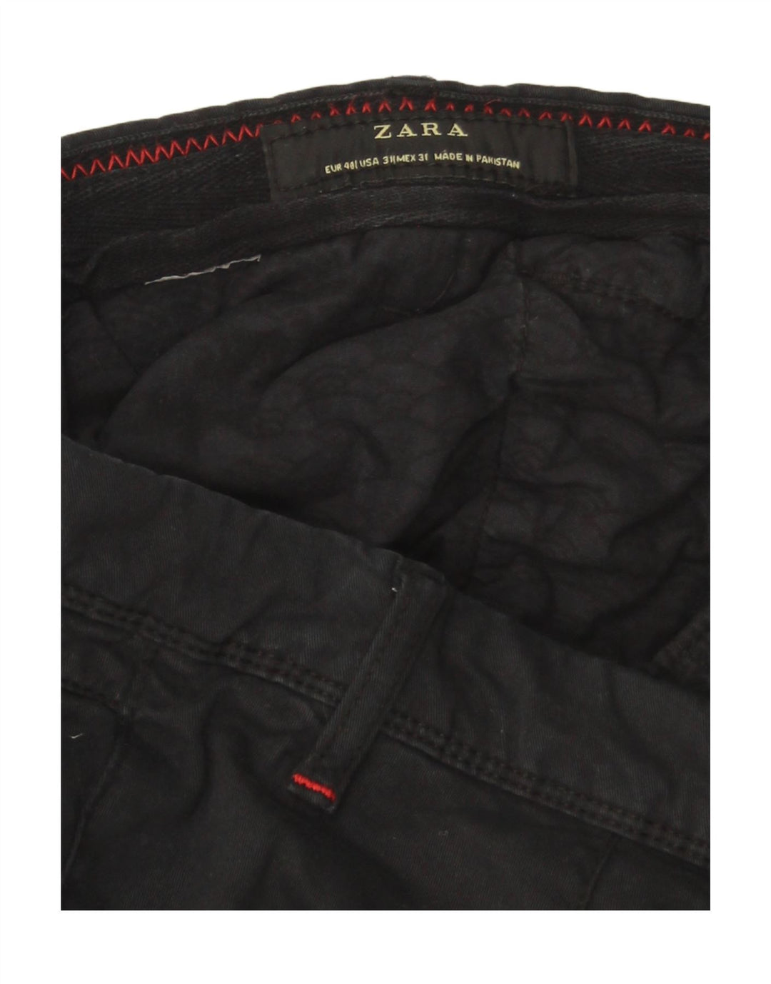 Zara Ανδρικό παντελόνι Chino Slim EU 40 Medium W31 L30 Μαύρο
